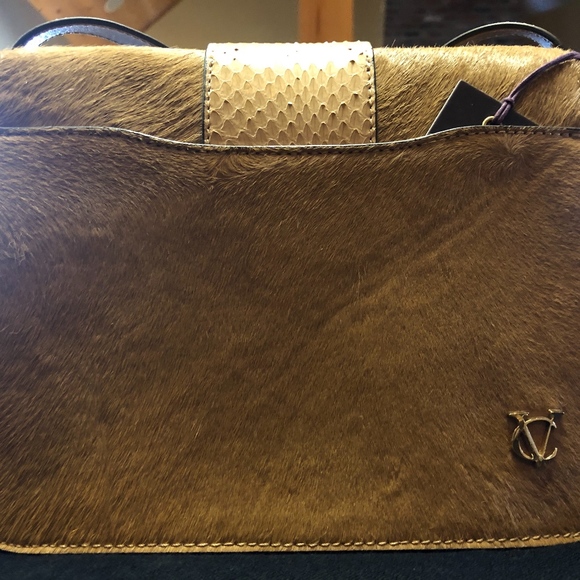 Vince Camuto Jenna Cowhide/Snakeskin Handbag - Picture 3 of 8